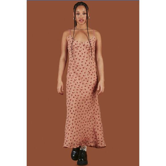 UNIF Dresses & Skirts - UNIF Pink‎ Floral Slip Dress